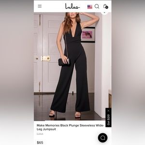Lulu’s Black Plunge Jumpsuit
